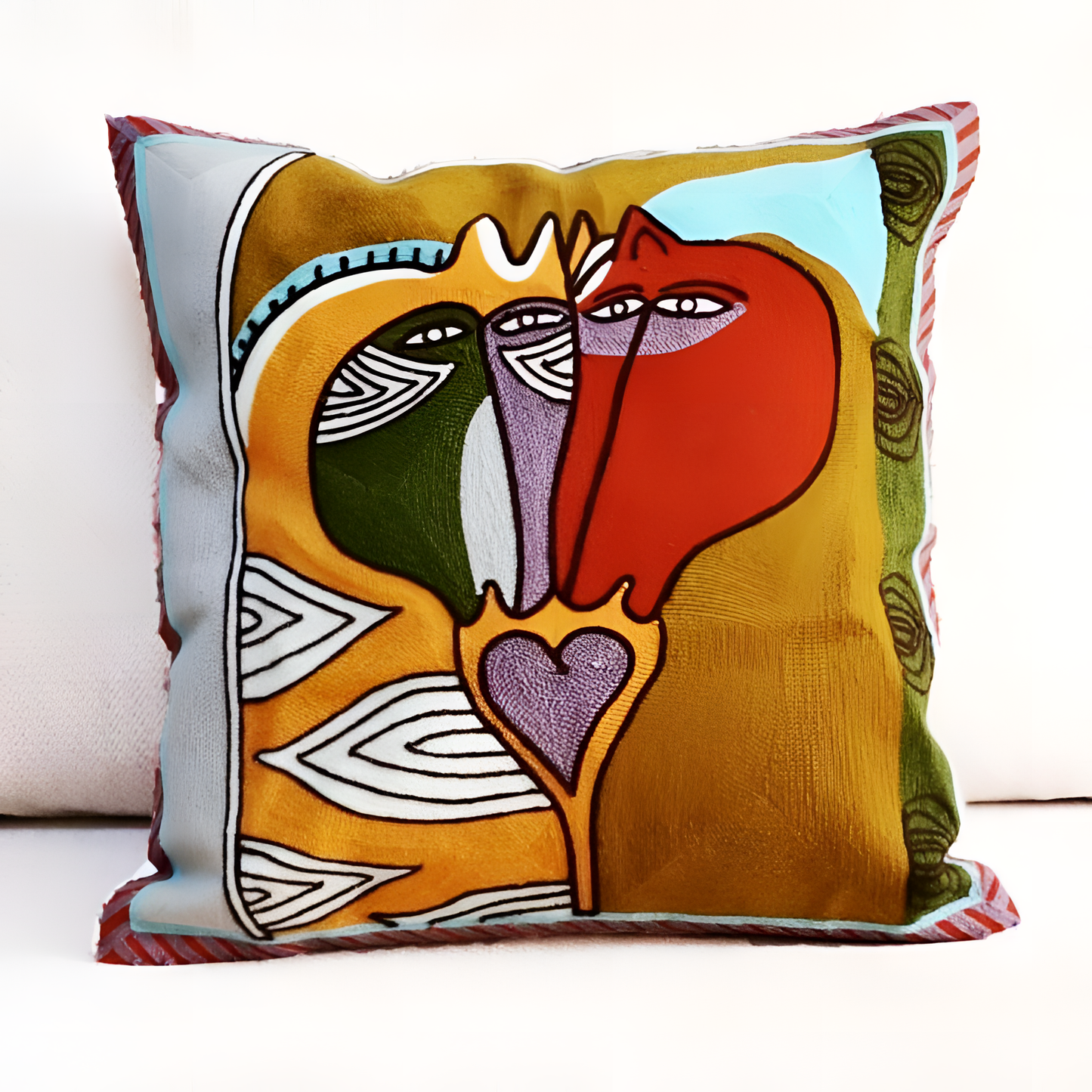 Abstract Embroidered Cushion | Cushions | NordicAbode.com