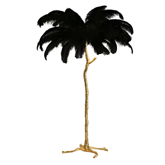 Lucas Black Resin Palm Tree Lamp | Lighting | NordicAbode.com