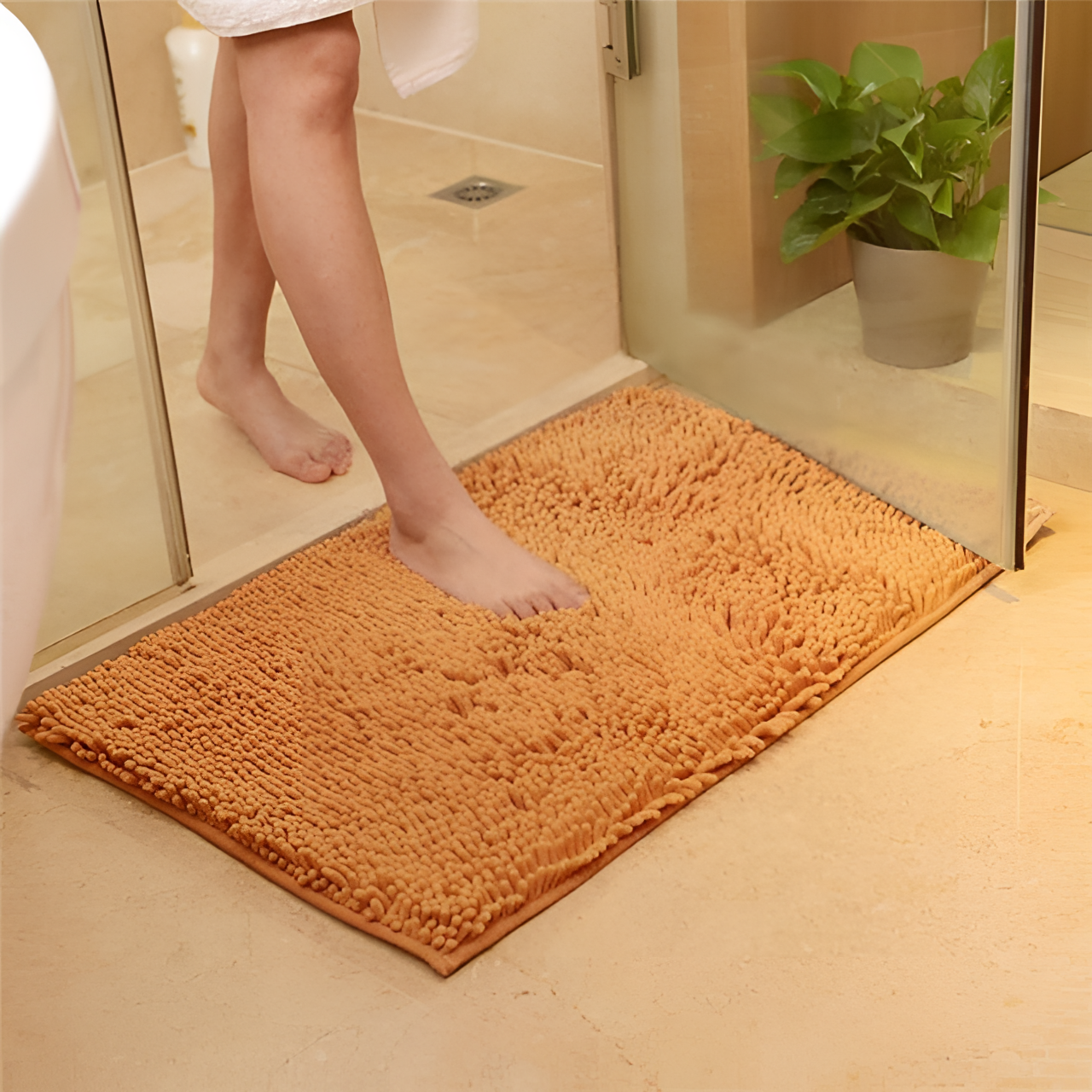 Hartley Shaggy Non-Slip Bathroom Mat | Bath Rugs | NordicAbode.com