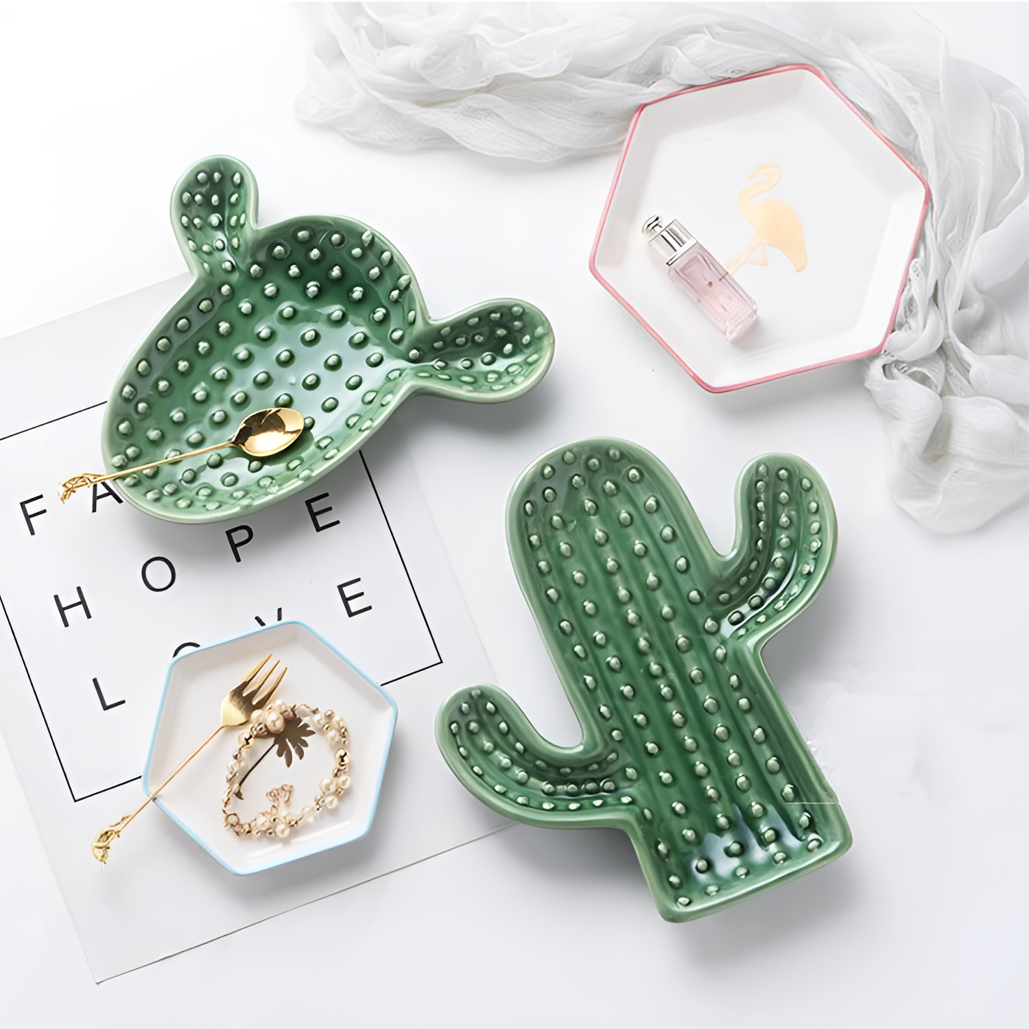 Cactus Trendy Cactus Ceramic Plate | Tableware | NordicAbode.com