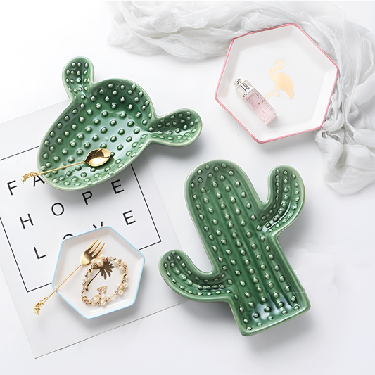 Cactus Trendy Cactus Ceramic Plate | Tableware | NordicAbode.com