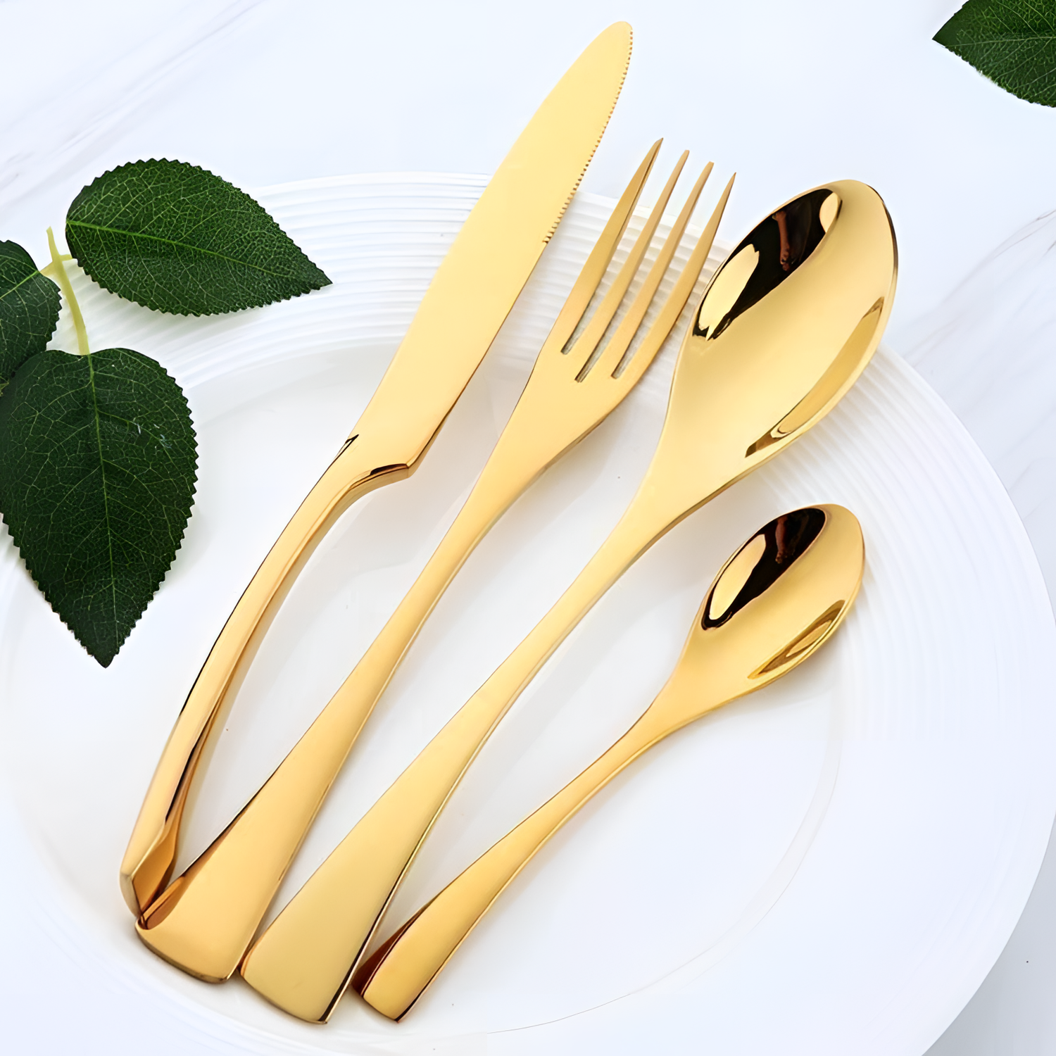 Gold Stainless Steel Cutlery Set | Dining | NordicAbode.com