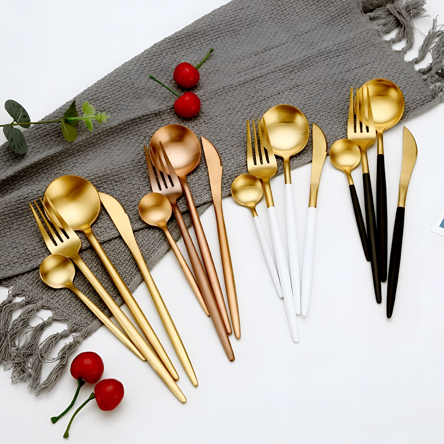 Metal Cutlery (4Pieces Set, 13 Colors) | Tableware | NordicAbode.com