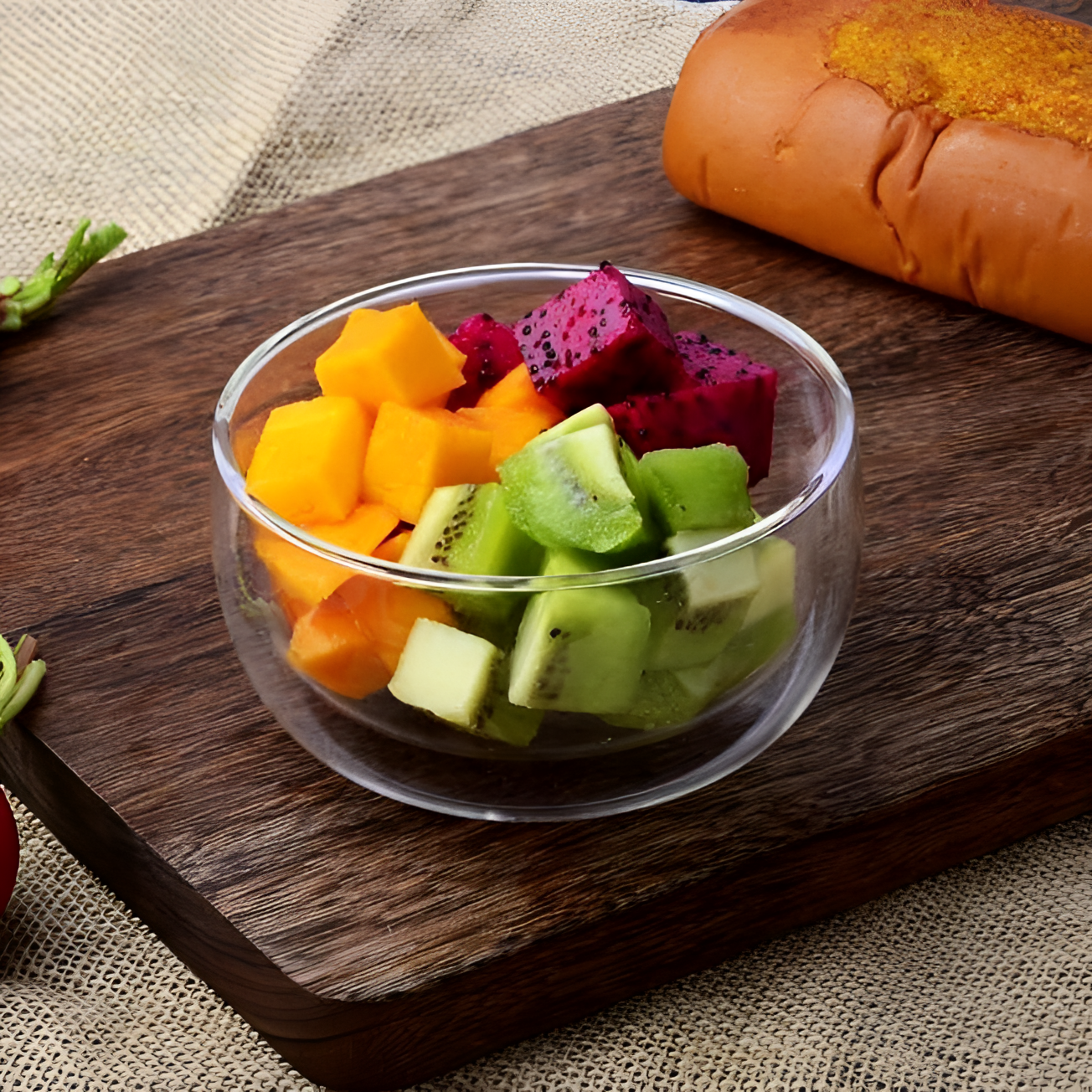 Double Transparent Glass Bowl - Eco-Friendly | Tableware | NordicAbode.com