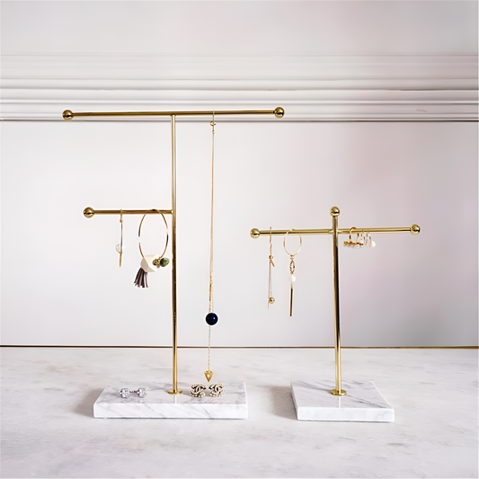 Gold Elegant Jewelry Organizer Stand | Organizers | NordicAbode.com