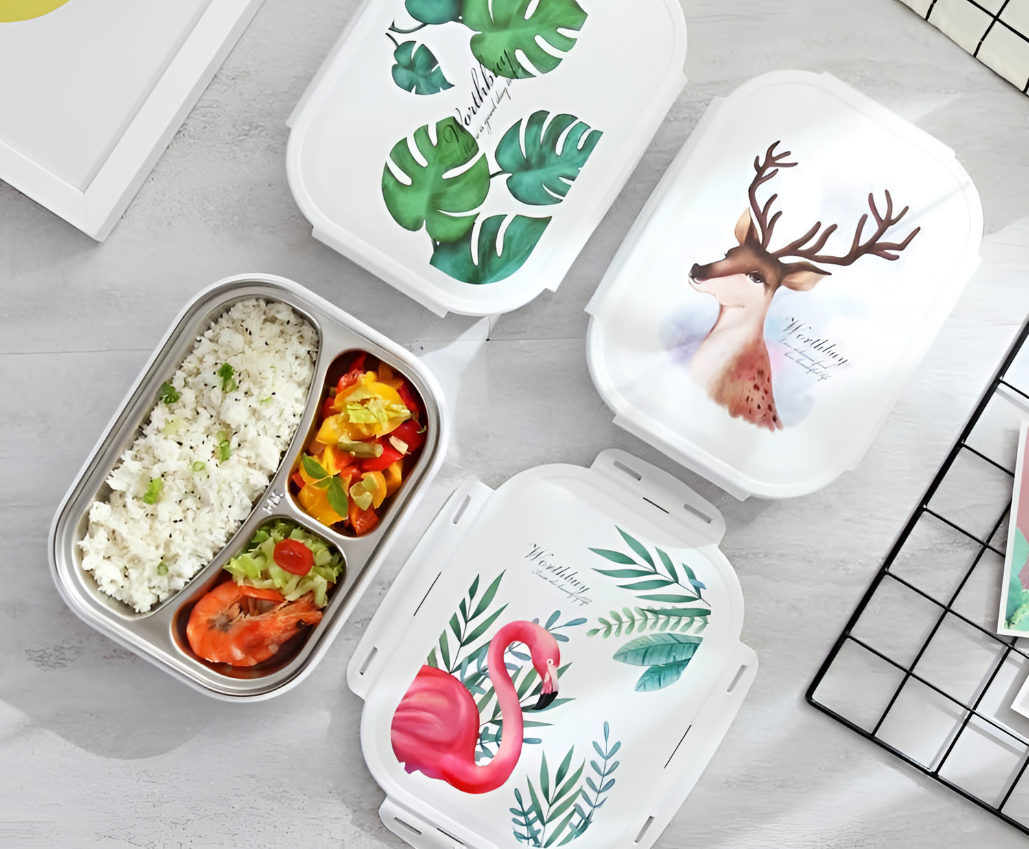 Stainless Leak-Proof Multi-Compartment Lunch Box | Kitchen | NordicAbode.com