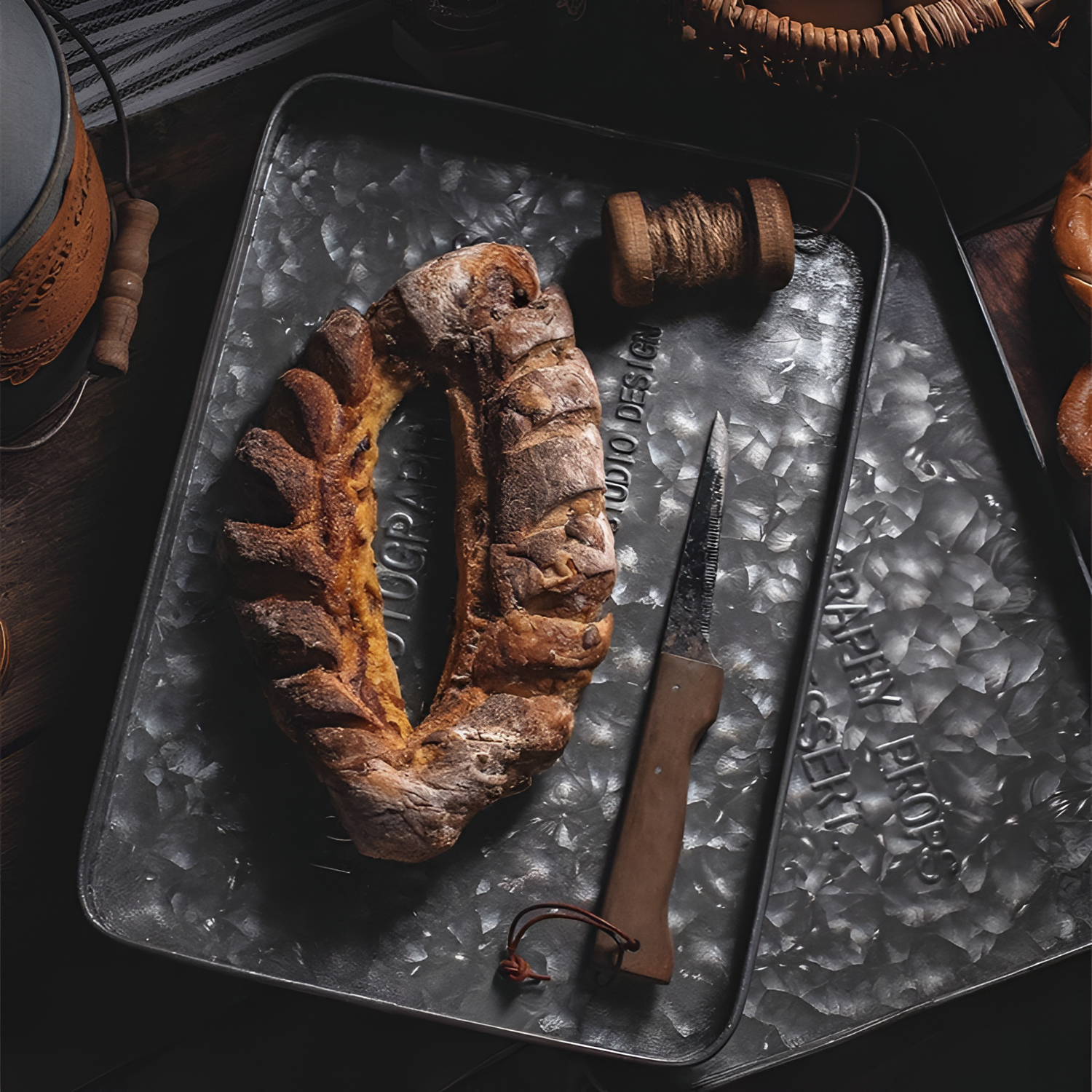 Nyx Vintage Metal Serving Tray | Serveware | NordicAbode.com