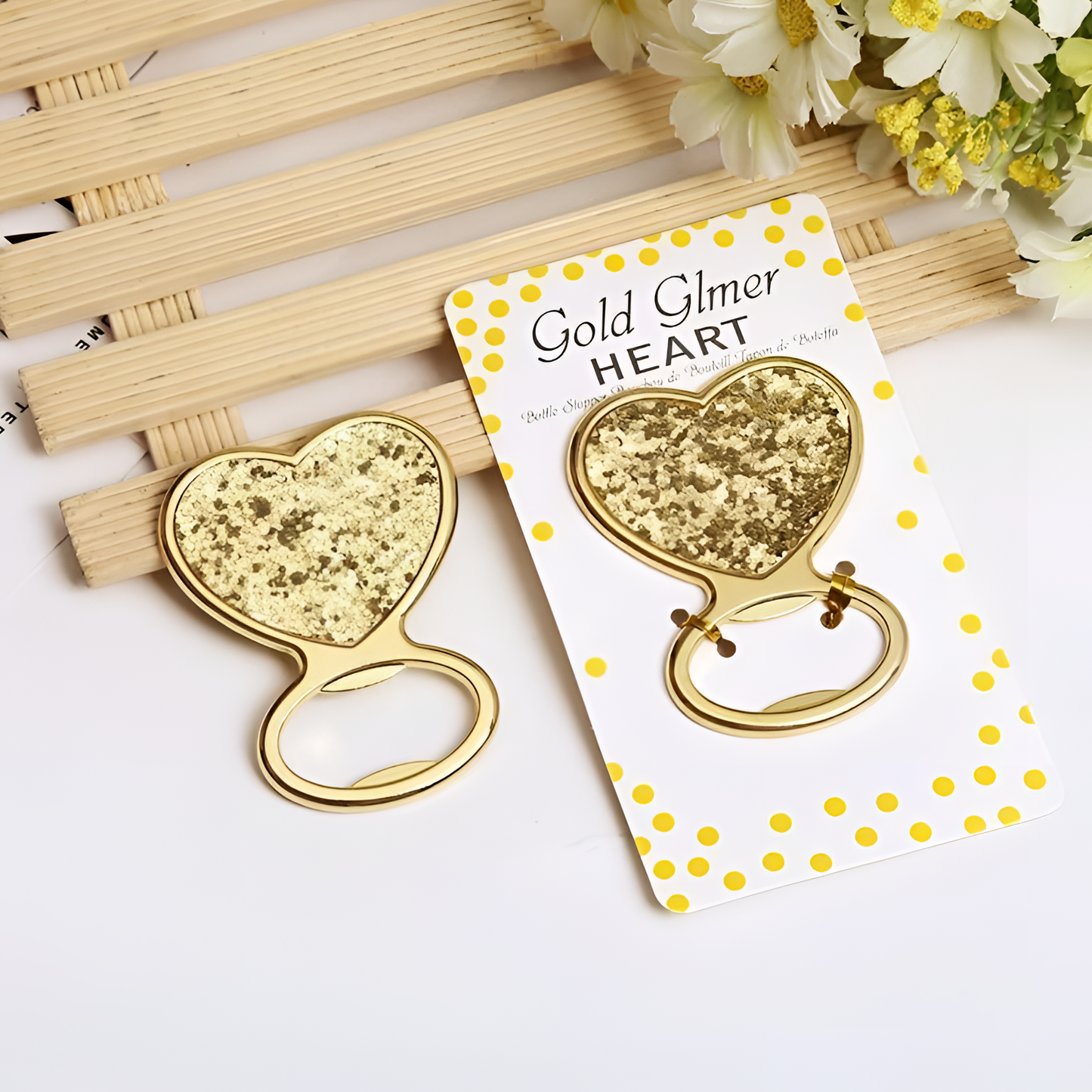 Golden Heart-Shaped Bottle Opener | Entertaining | NordicAbode.com
