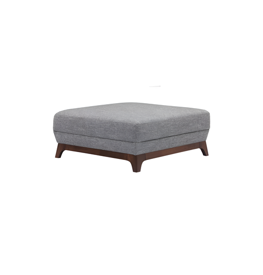 Chloe Coral & Cocoa Ottoman - Oak Wood | Ottomans | NordicAbode.com