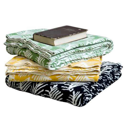 Modern Leaf Cotton Blanket | Blankets | NordicAbode.com