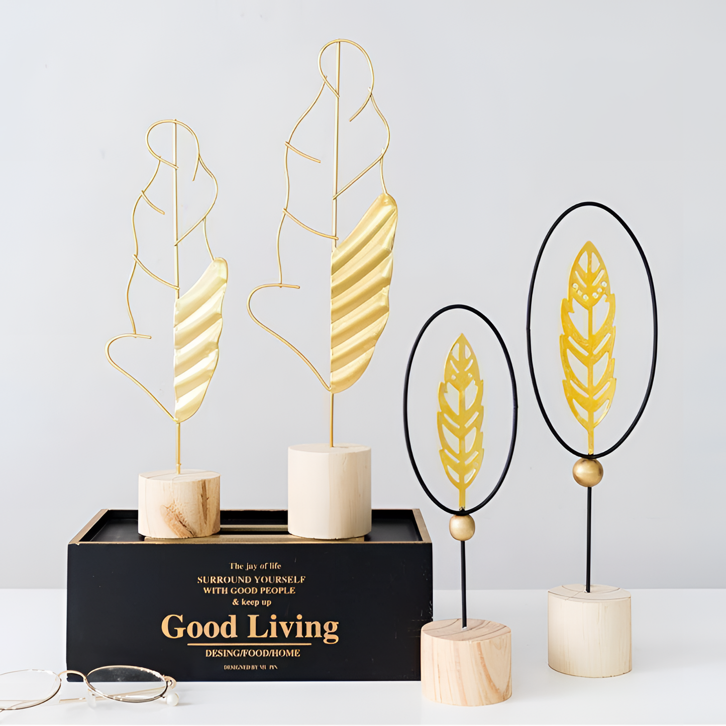 Golden Elegant Iron Art Stand | Decorative Stands | NordicAbode.com