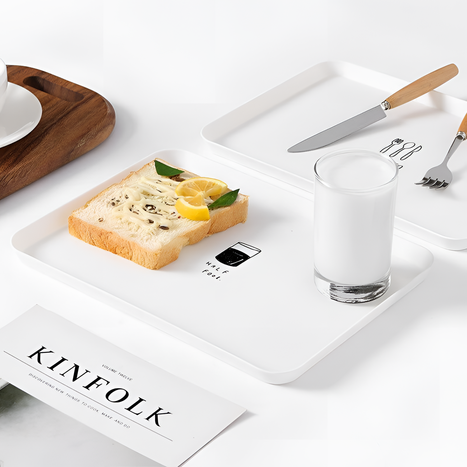Cartoon White Plastic Tray - Cartoon | Trays | NordicAbode.com