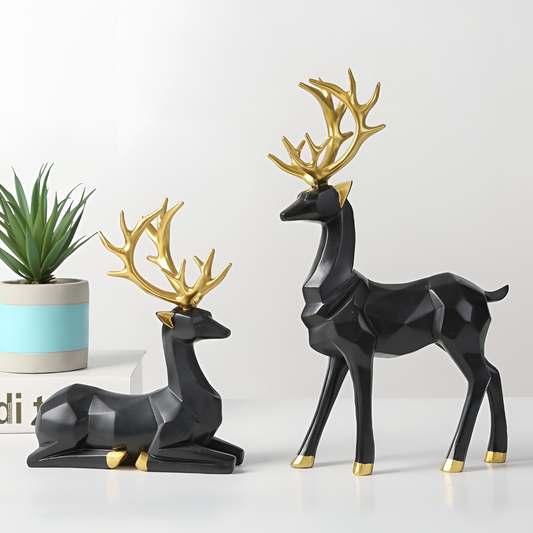 Geometric Deer Tabletop Ornaments | Tabletop Decor | NordicAbode.com