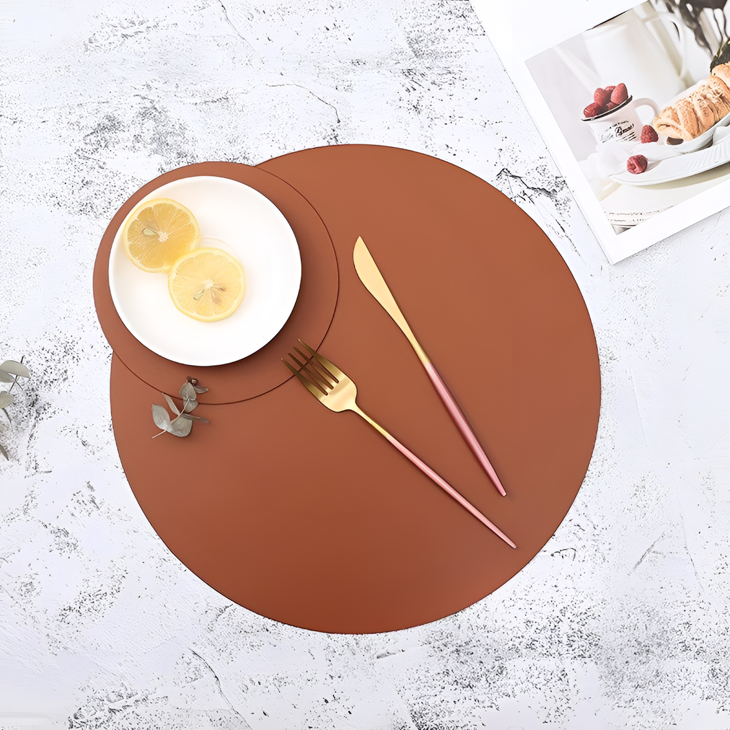 Basic Faux Leather Placemat Set | Tableware | NordicAbode.com