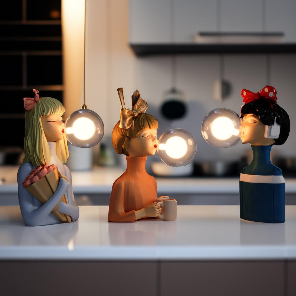 Parisian Bubble Girls - Clear Glass