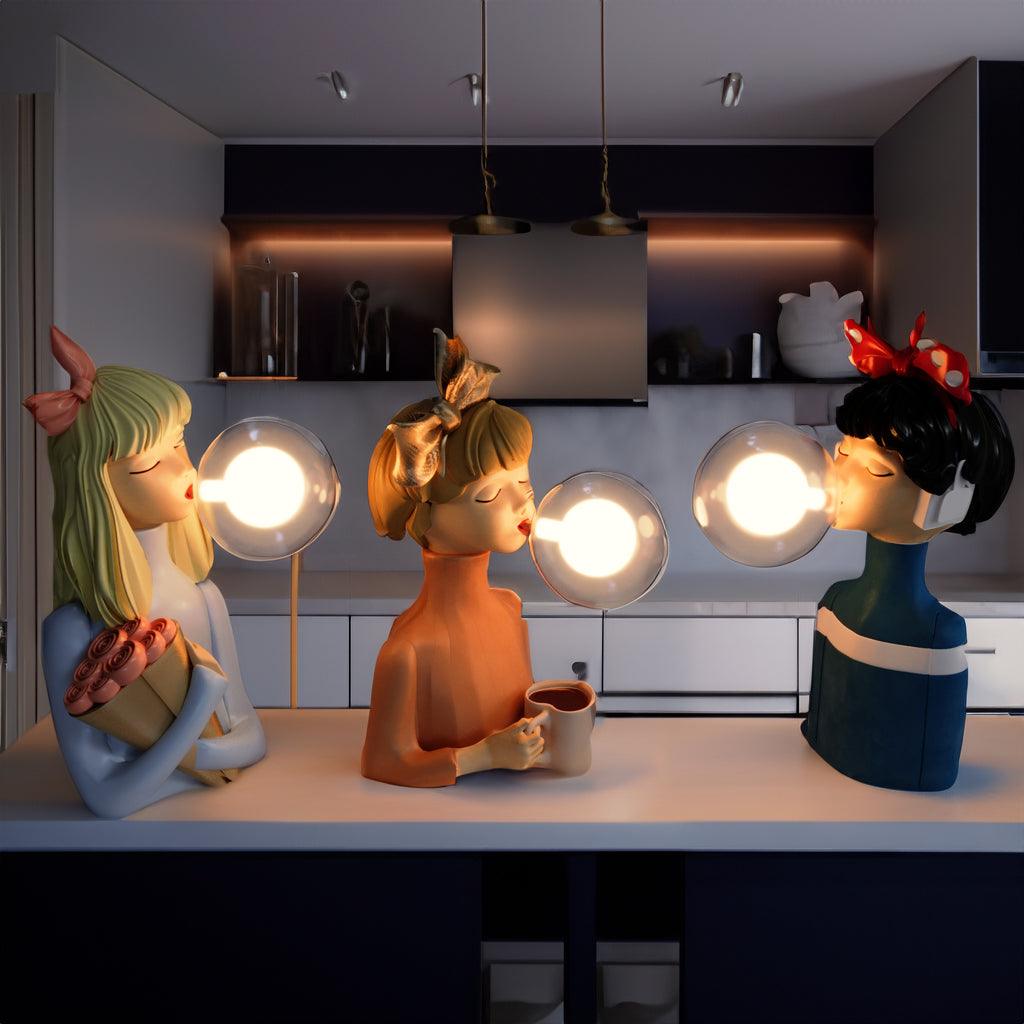 Parisian Bubble Girls - Clear Glass