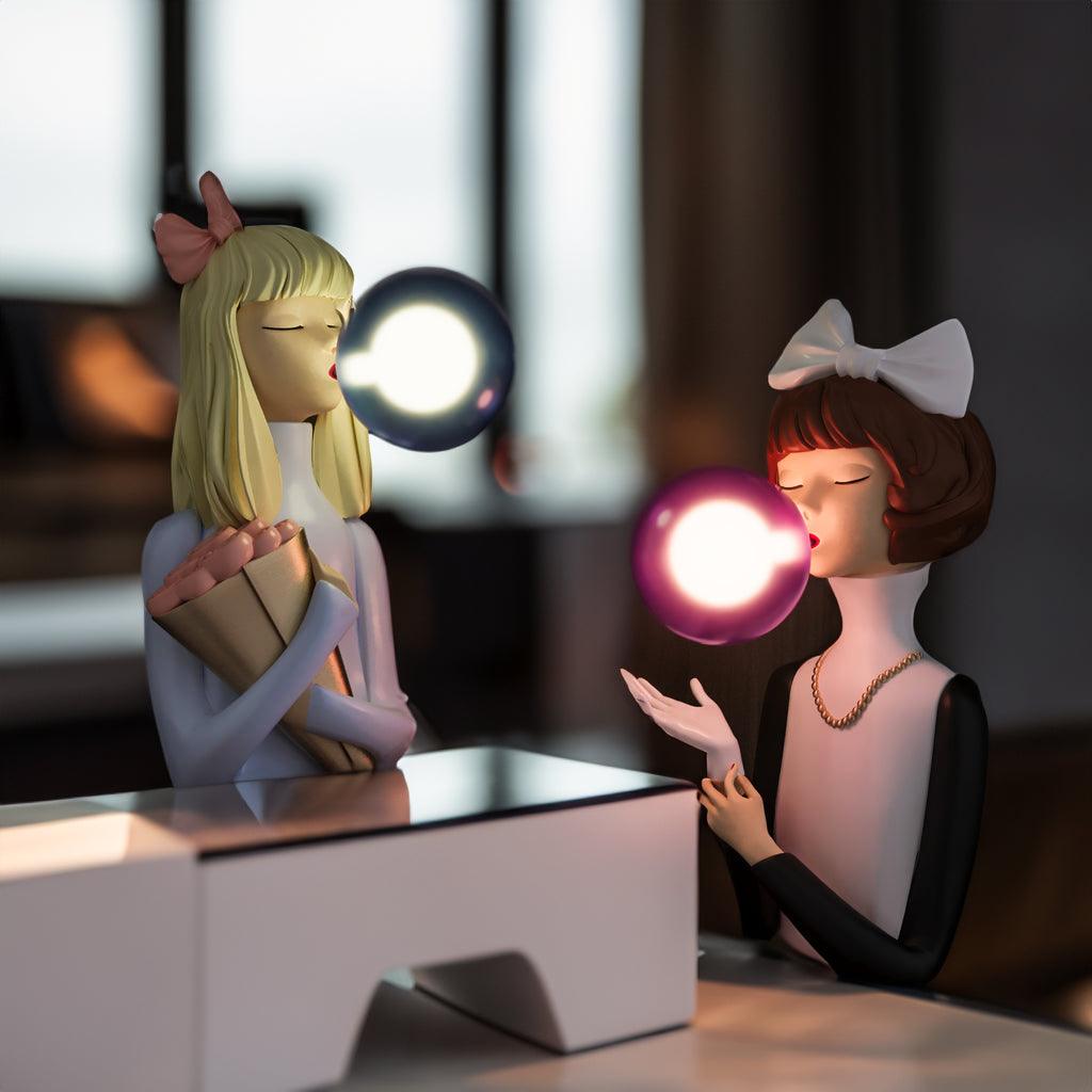 Parisian Bubble Girls - Colored Glass