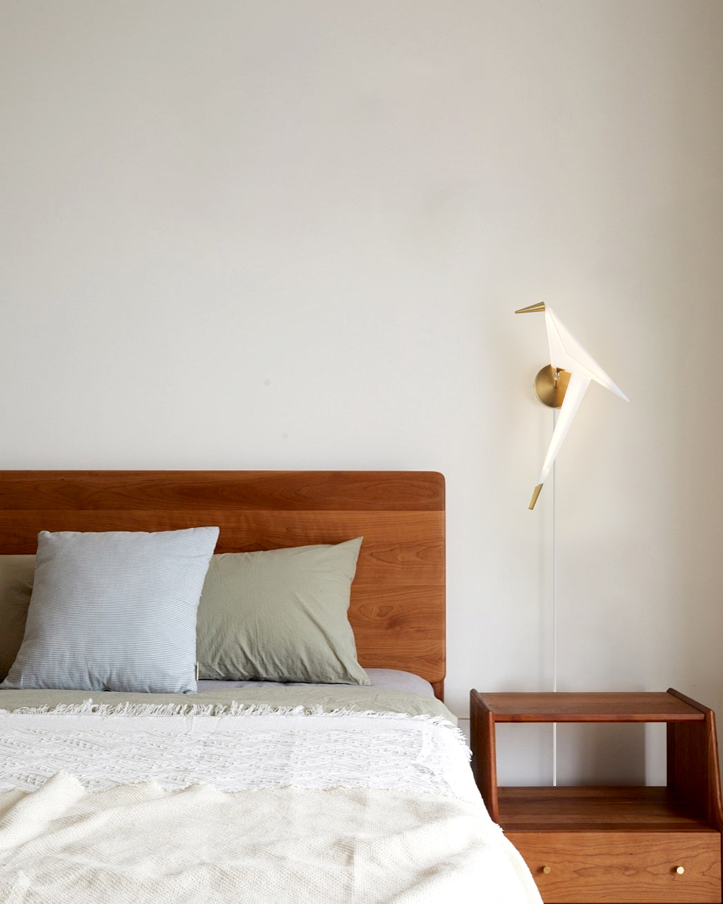 Perching Bird Plug In Wall Lamp