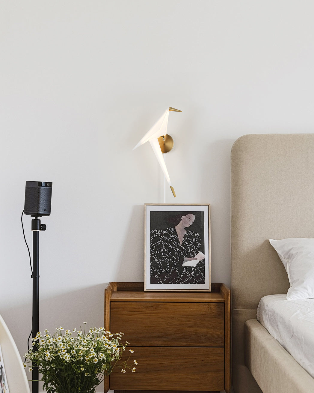 Perching Bird Plug In Wall Lamp