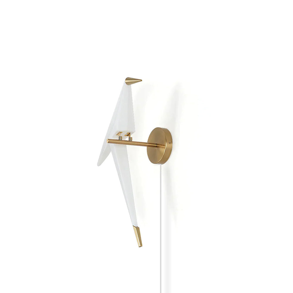Perching Bird Plug In Wall Lamp