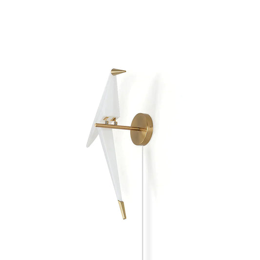 Perching Bird Plug In Wall Lamp