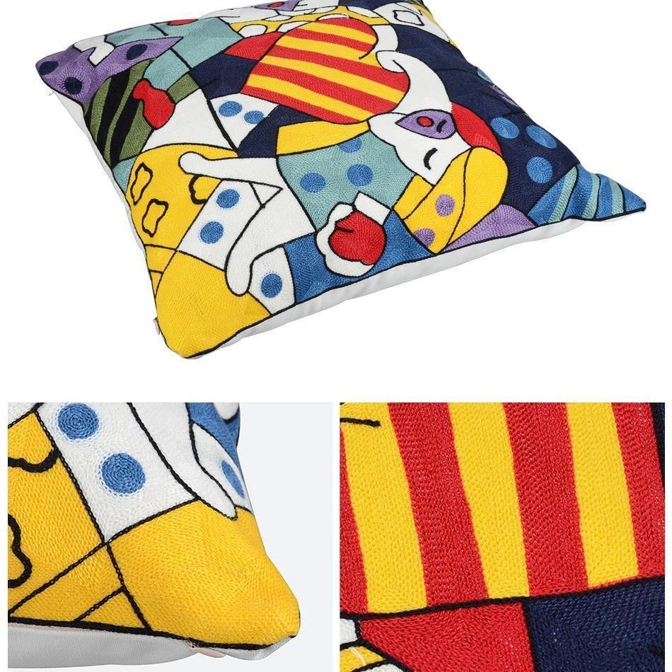 Cotton Embroidered Cushion Covers - Nordic Side - 