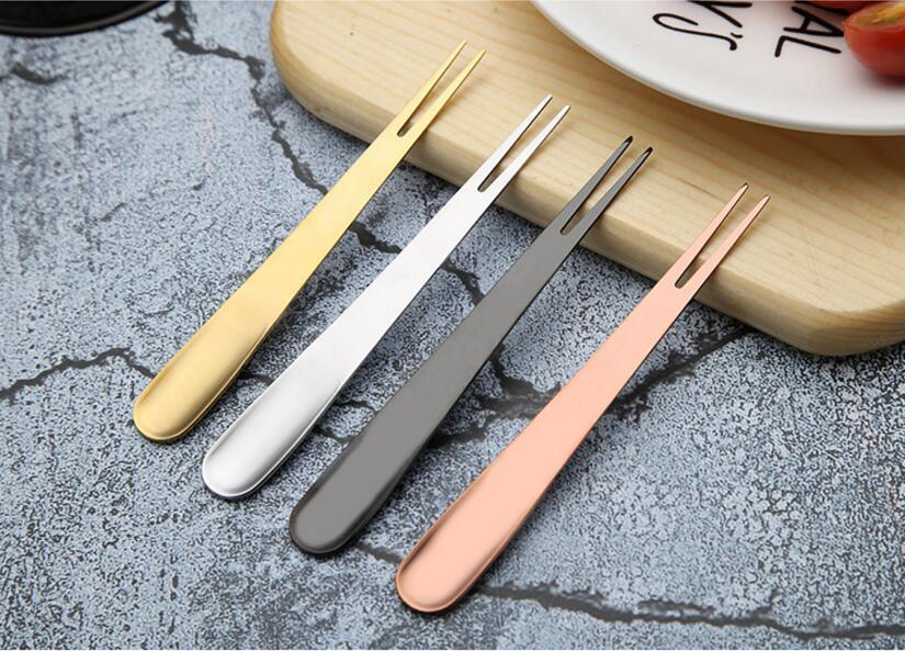 Modern Dessert Metal Fork - Nordic Side - 