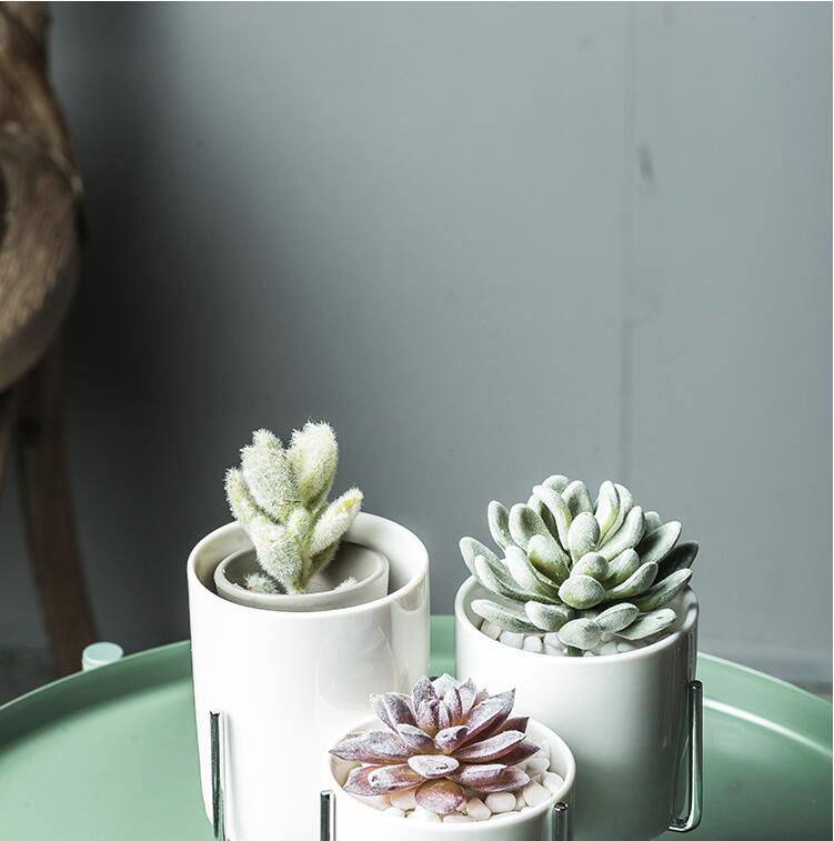 Ida - Ceramic Flower Planters with Modern Stand