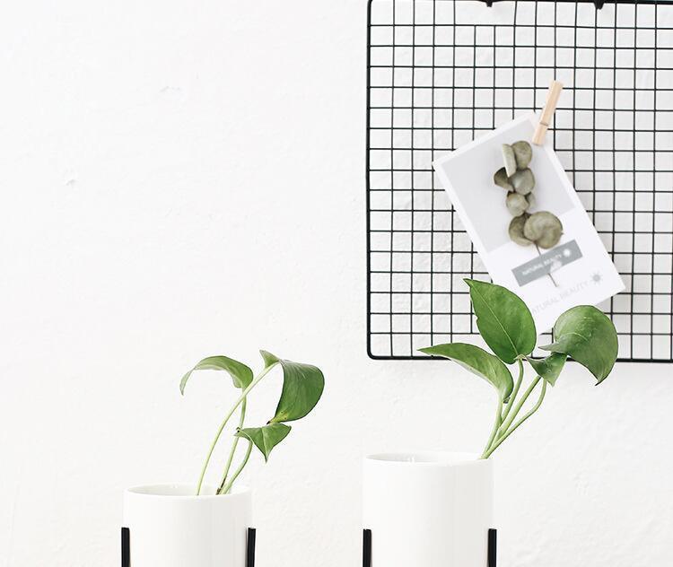 Ida - Ceramic Flower Planters with Modern Stand