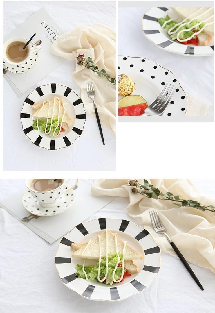 Dot & Stripe Antique Plate - Nordic Side - 