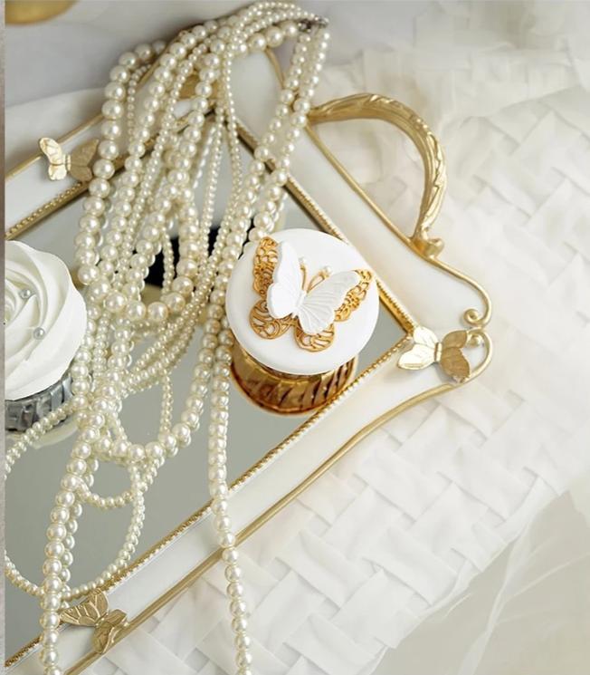 Vintage Resin Gold Trays - Nordic Side - 