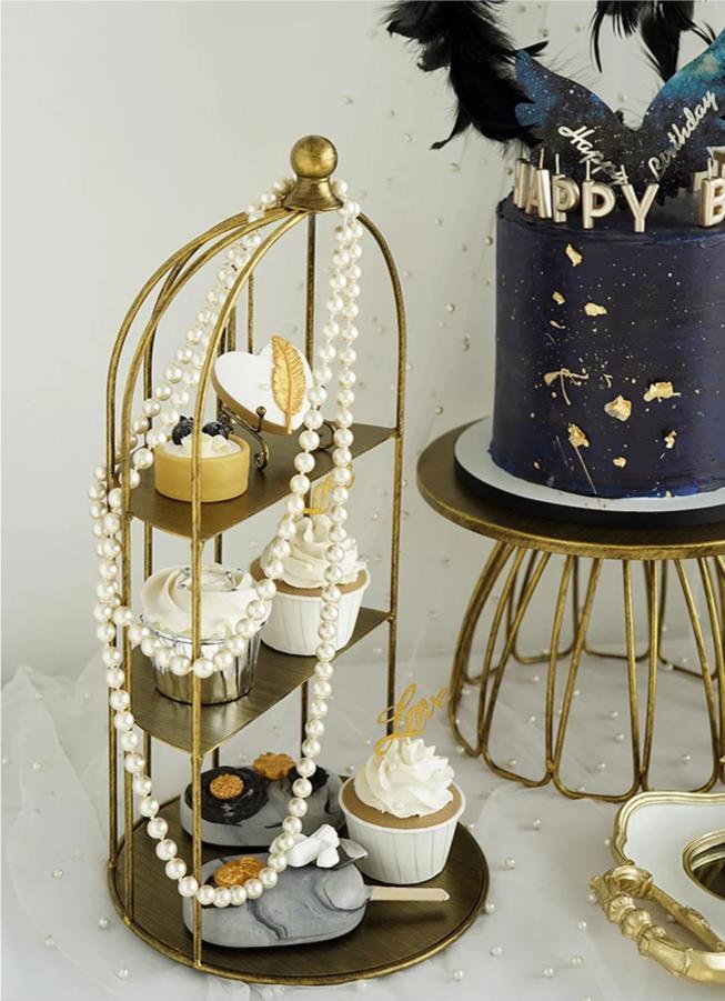 Vintage Resin Gold Trays - Nordic Side - 