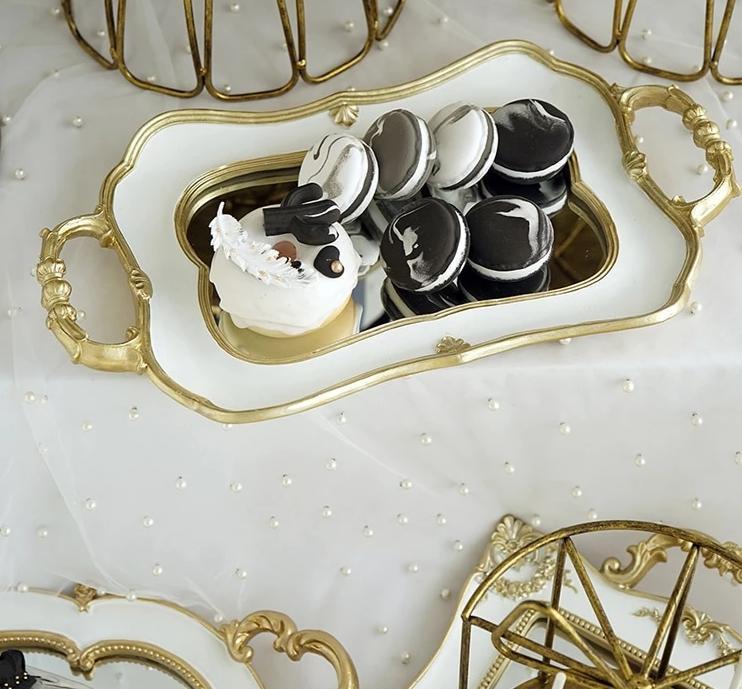 Vintage Resin Gold Trays - Nordic Side - 