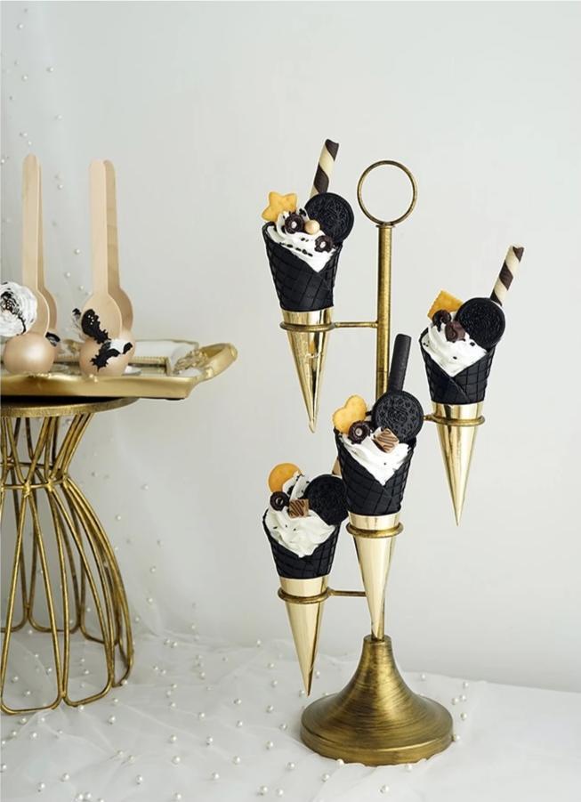 Vintage Resin Gold Trays - Nordic Side - 