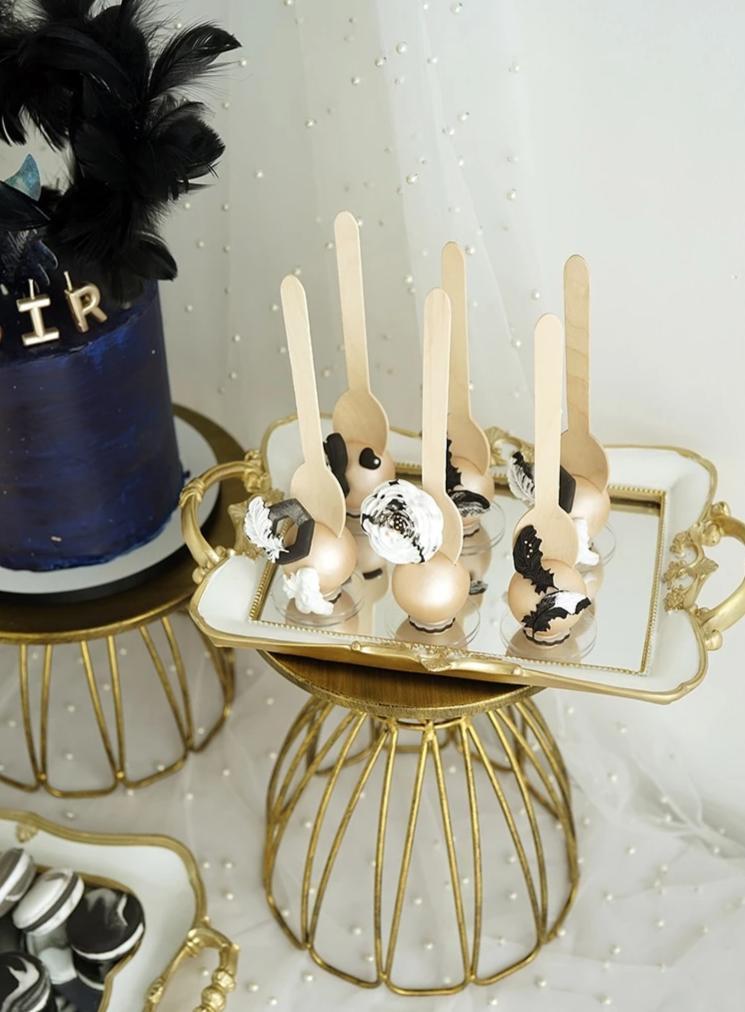 Vintage Resin Gold Trays - Nordic Side - 