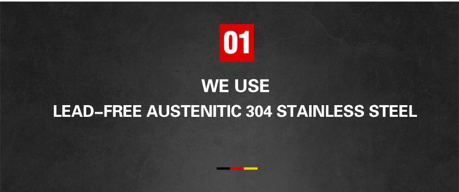 Huxon - Handmade Stainless Steel Lead-Free Large Kitchen Sink - Nordic Side - 03-18, modern-pieces