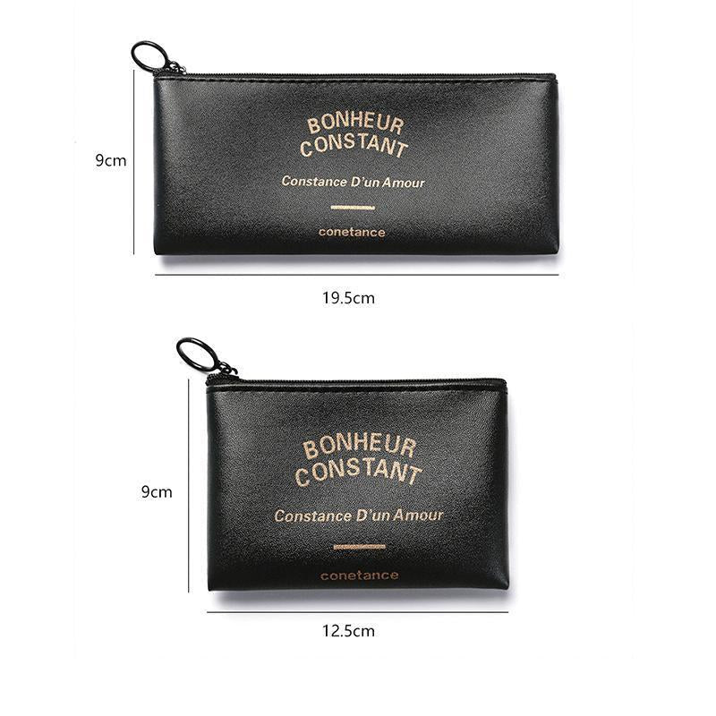 PU English Letter Cosmetic Bag - Nordic Side - 