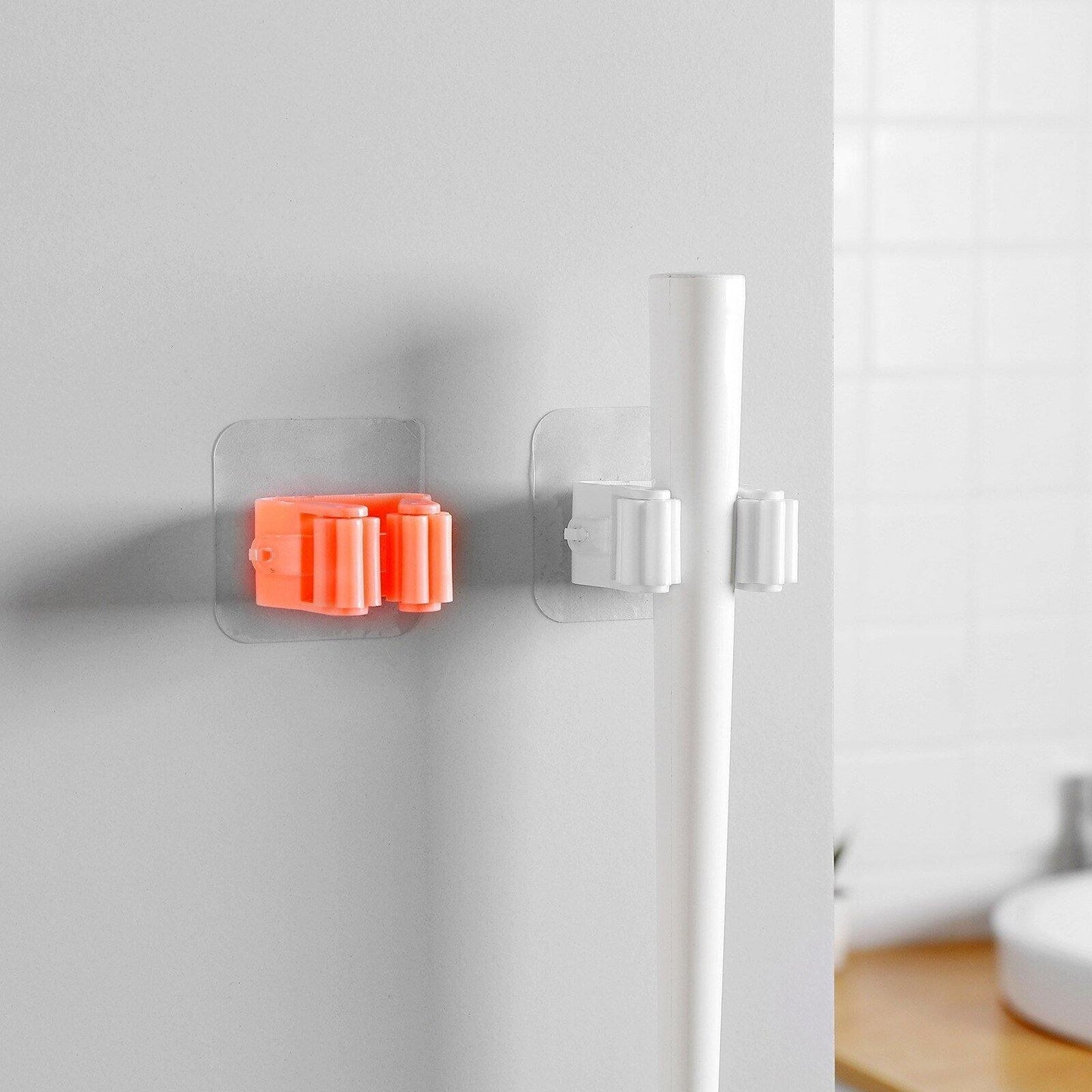 2Pieces Wall Mounted Mop Hooks - Nordic Side - 