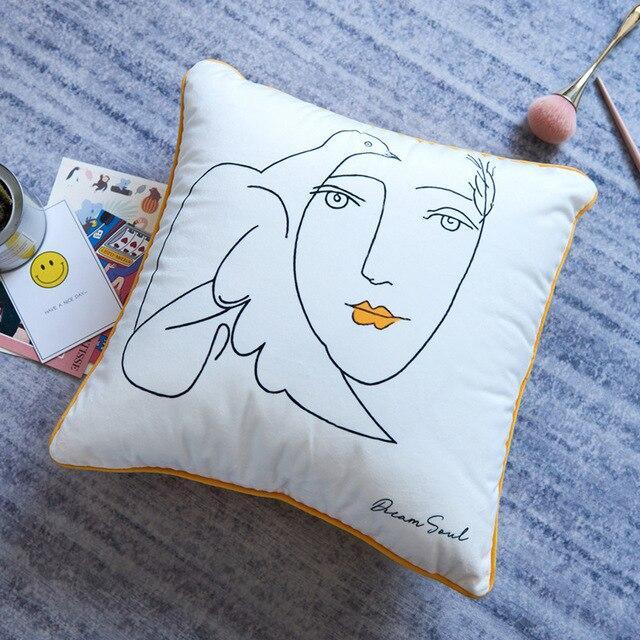 Modern French Print Cushion Cover - Nordic Side - 