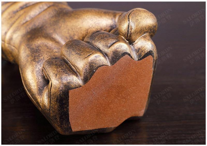 Vintage Bronze Gloved Hand Vase/Wine Holder - Nordic Side - 