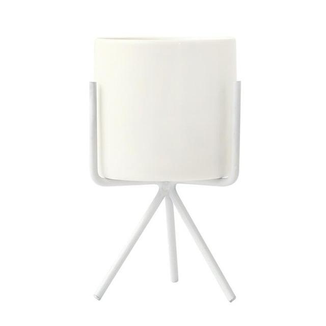 Ida - Ceramic Flower Planters with Modern Stand