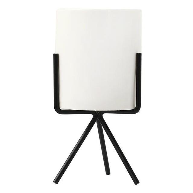 Ida - Ceramic Flower Planters with Modern Stand