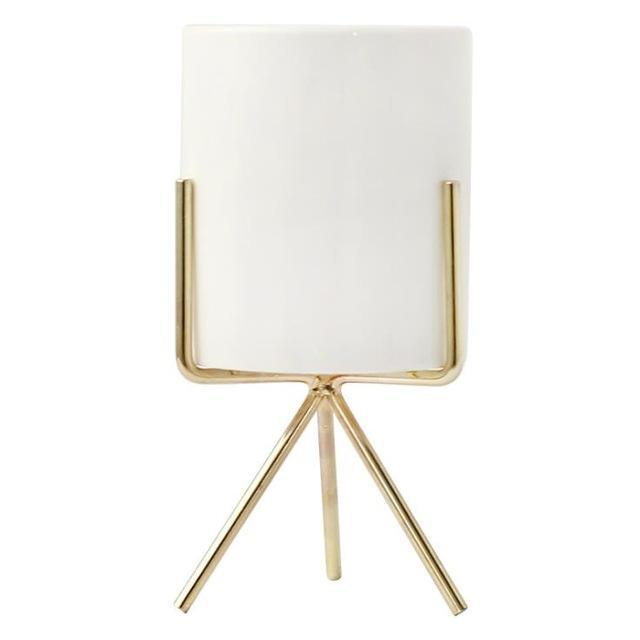 Ida - Ceramic Flower Planters with Modern Stand