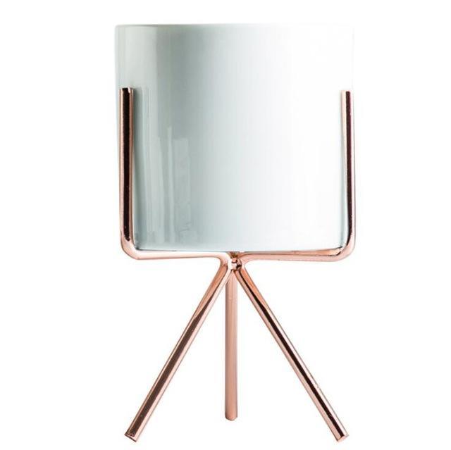 Ida - Ceramic Flower Planters with Modern Stand