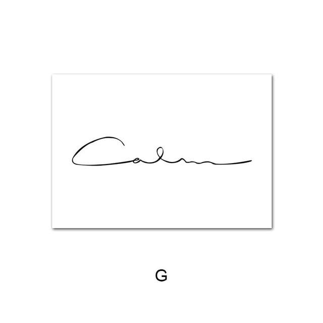 Neutral Tone Modern Abstract Line Drawing Canvas Painting