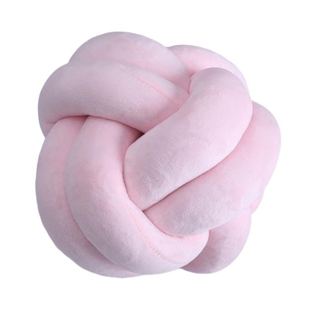 Soft Knotted Plush Cushion Pillow