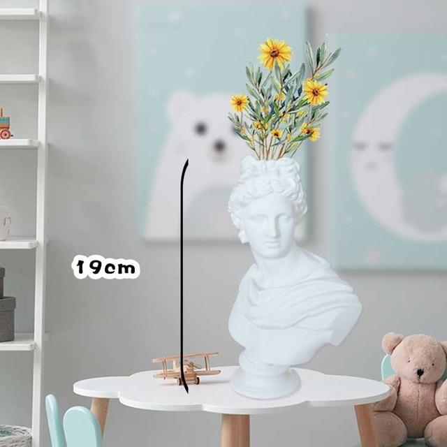 Greek/Roman Renaissance Portrait Vase - Plant Sculpture