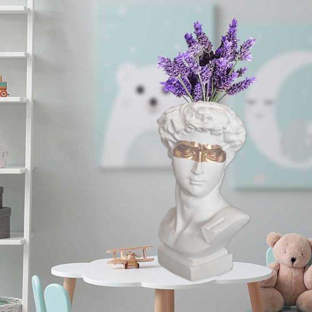 Greek/Roman Renaissance Portrait Vase - Plant Sculpture