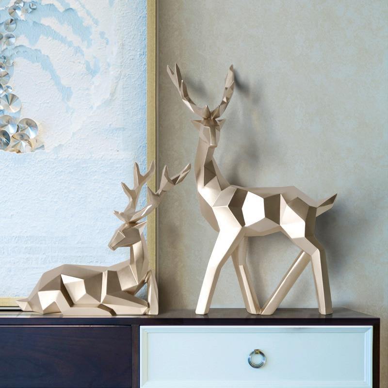 Origami Deer Statue - Nordic Side - 