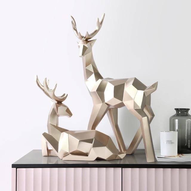 Origami Deer Statue - Nordic Side - 